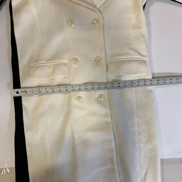 Missguided‎ Women's Colorblock Tu Tone Long Button Up Trench Coat Size 0 - Picture 14 of 16